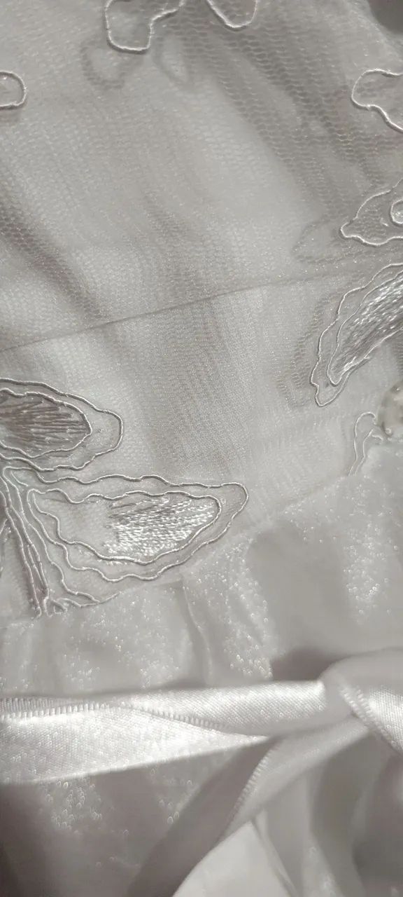 Vestido de festa branco para menina / idade: 2 à 3 anos - Foto 6