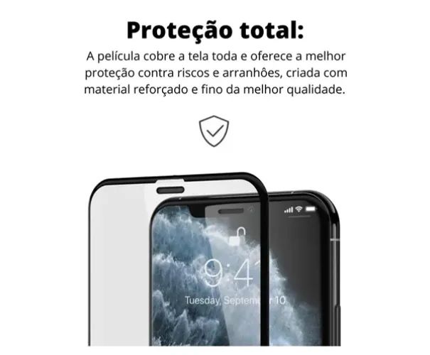 Película Vidro 3d iPhone 16, 15, 14, 13, 12, Pro, Pro Max - Foto 2