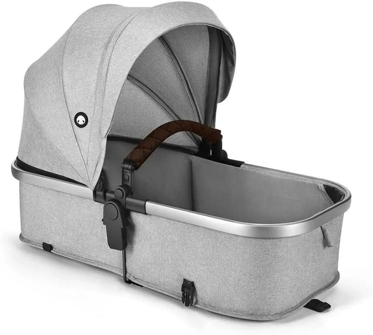 Carrinho Na Caixa Passeio 2 em 1 Assento Moisés 0-15 Kg Litet Jazz Cinza - Foto 5