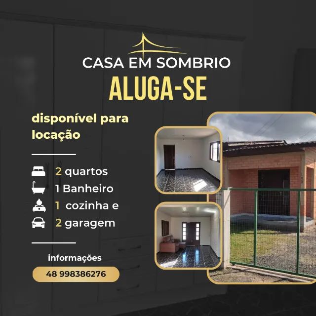 ALUGA SE CASA EM SOMBRIO SC