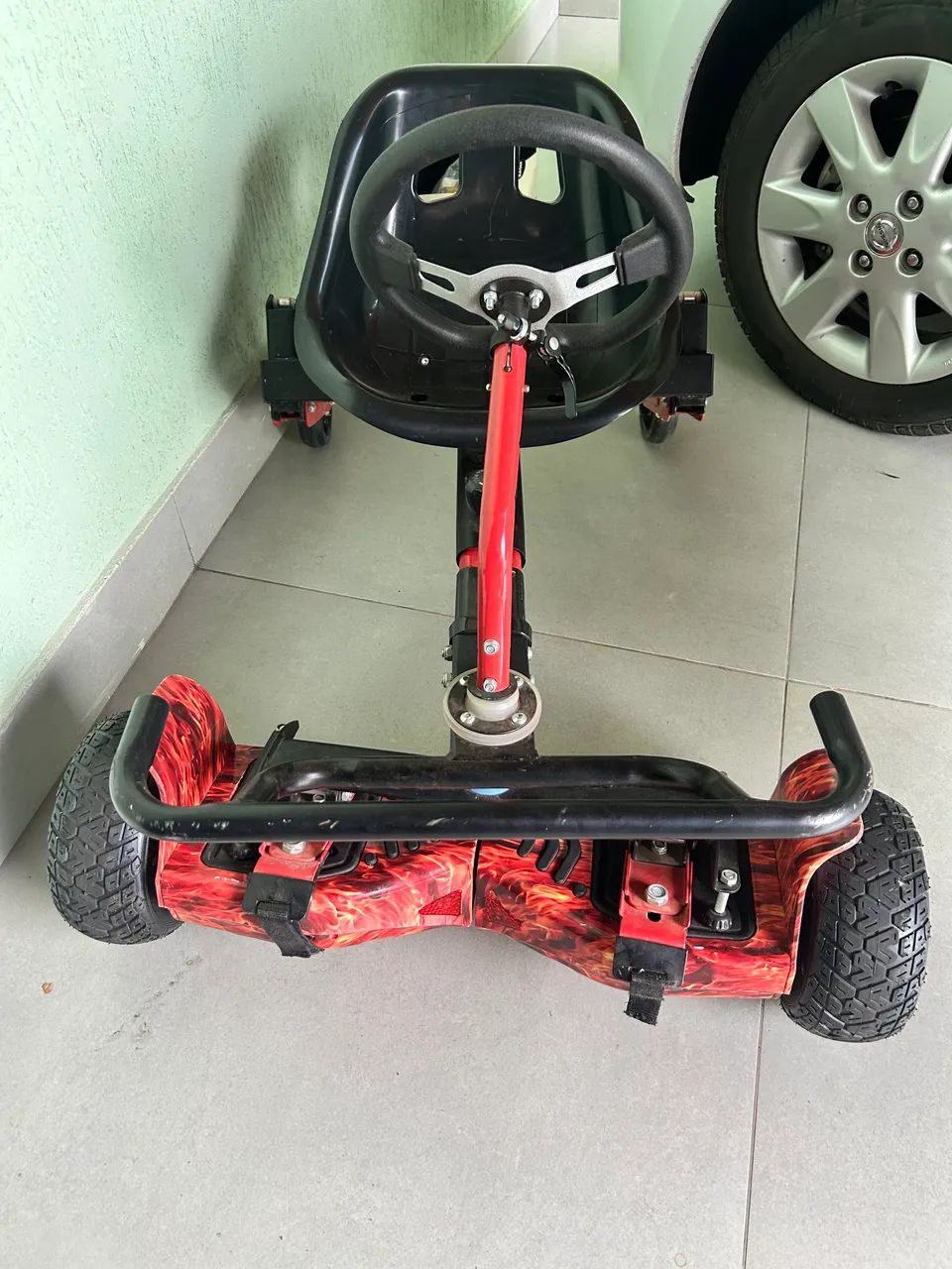 Hoverboard Com Hoverkart Semi Novo - Foto 3