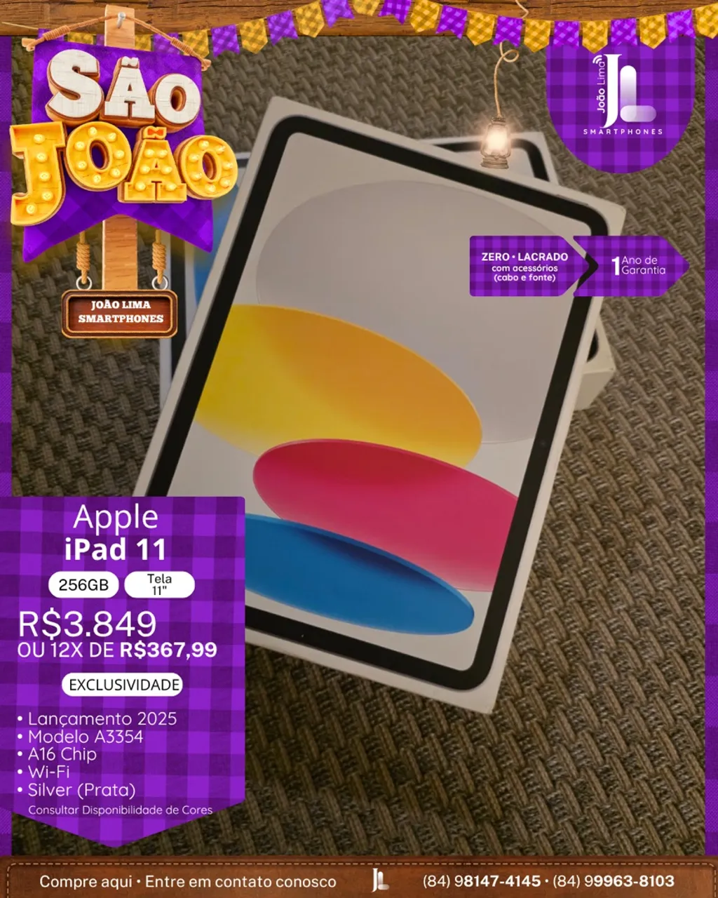 IPAD 11, 256GB, TELA 11?, LACRADO, LANÇAMENTO!