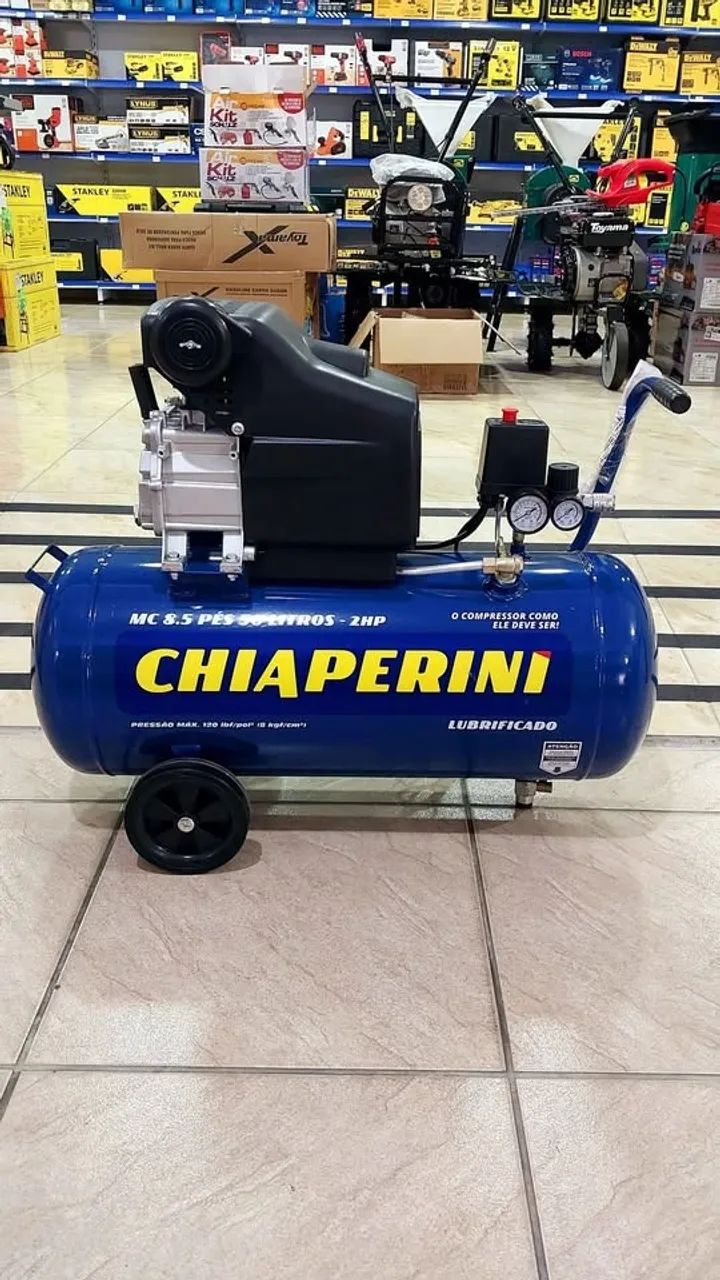 Compressor de Ar 50L Motor 2.0hp 120 psi - Chiaperini (Loja)