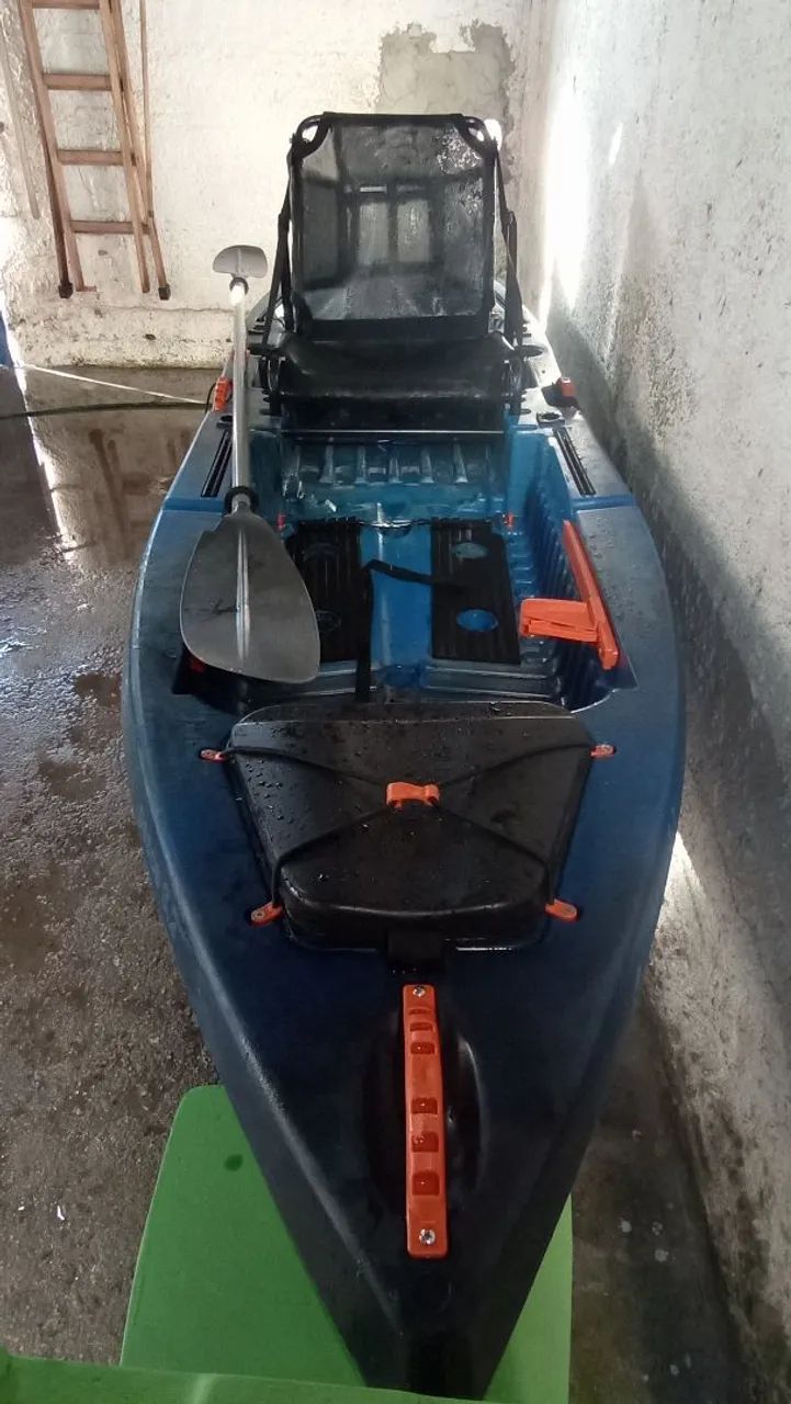Caiaque Osken Pesca 3.2 - Azul - Carga 180kg + Colete - Foto 2