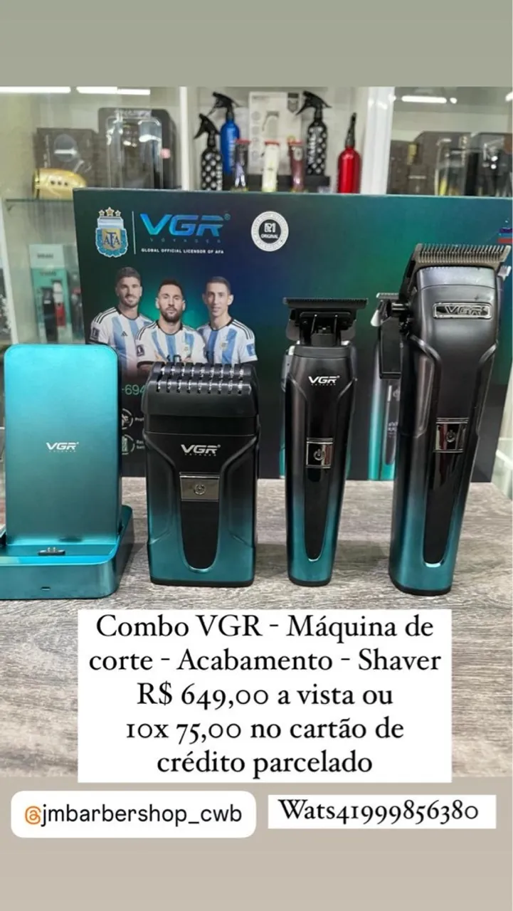 Combo VGR máquinas de corte, acabamento e shaver - uso profissional