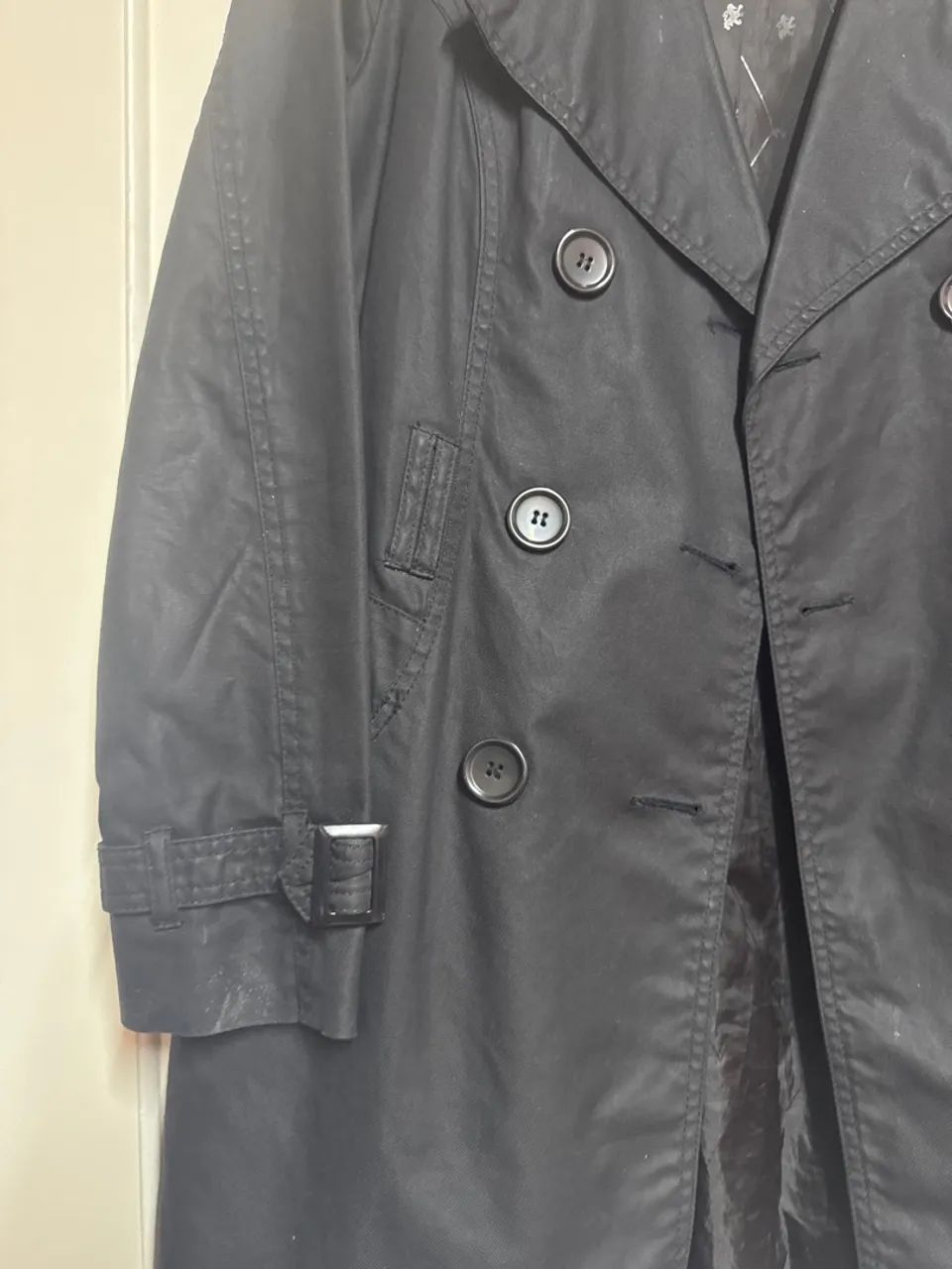Trench Coat Preto Elegante feminino  - Foto 2