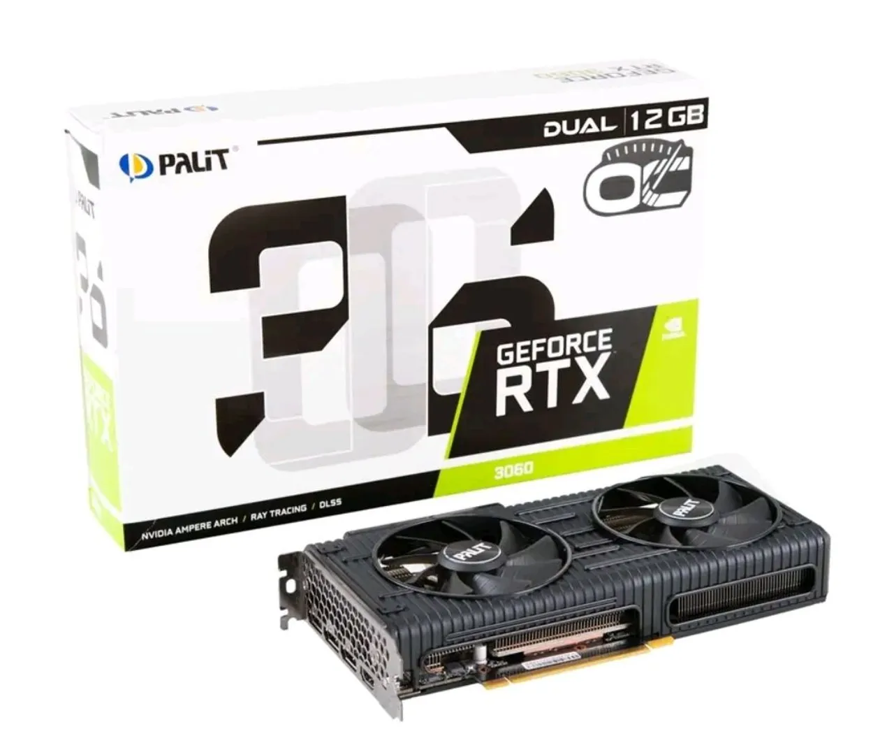Placa de Vídeo Palit GeForce RTX 3060 Dual 12GB