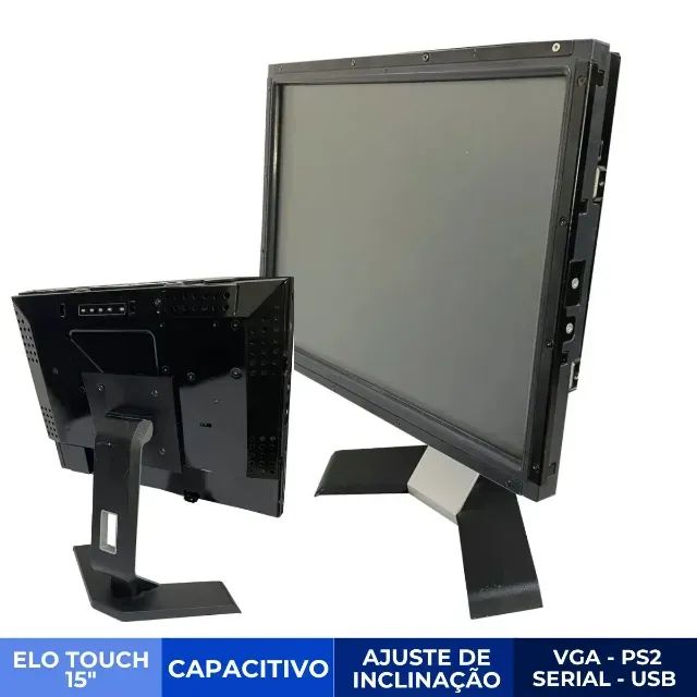 Tela Touchscreen ELO 15 Polegadas LCD C/ BASE ET1537L-B 