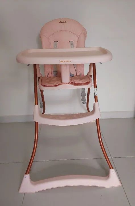 Cadeirão alimentação ( Borigoto) Rosa - Foto 3