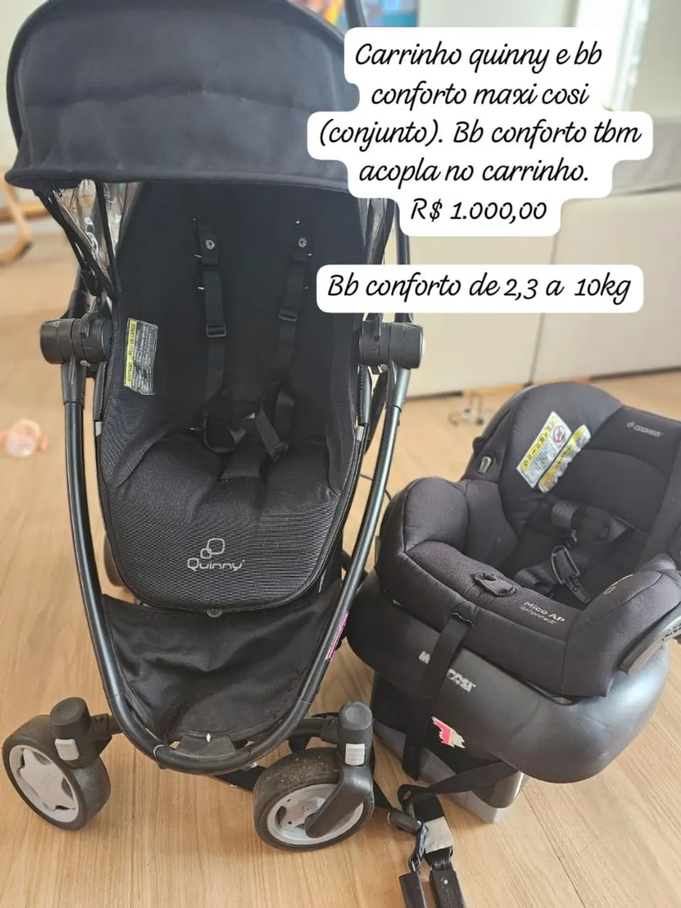 Carrinho Quinny + Bebê Conforto Maxi-cosi