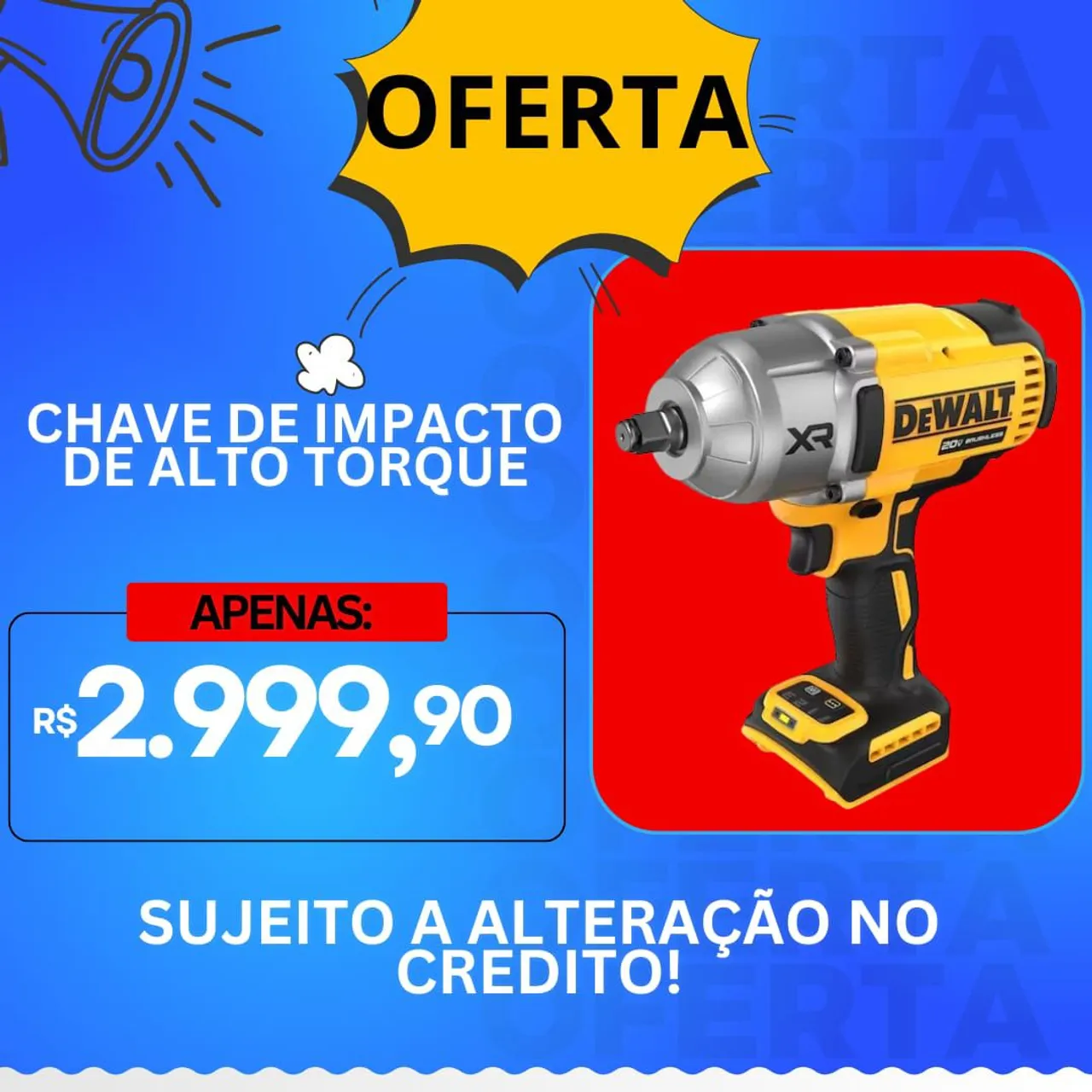 Chave de Impacto de Alto Torque Dewalt XR