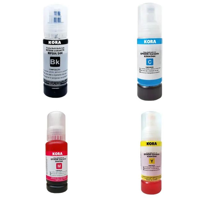 Noobi Informática | Refil de Tinta Kora Compatível Epson T544 T504 70ml