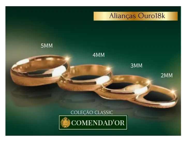 Alianças de Ouro 18k - Comendador - Foto 3