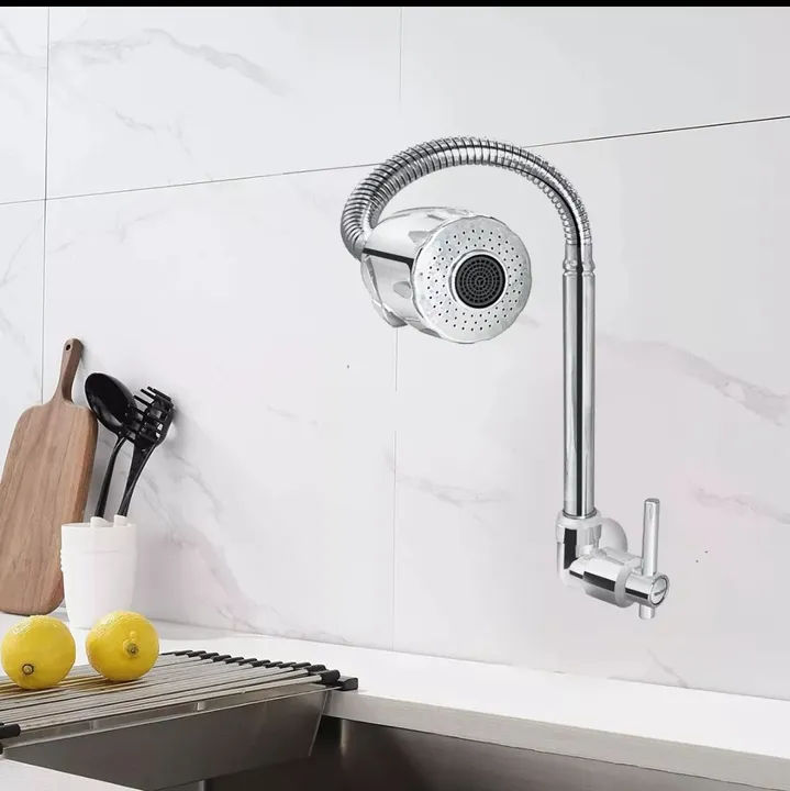 Torneira de Cozinha com Bico Articulável - Aço Inox