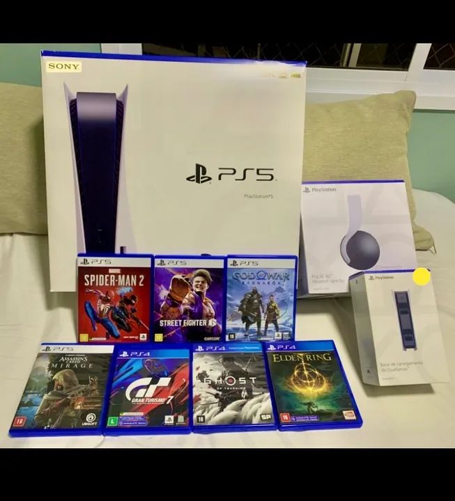 Playstation 5 + headset sony pulse 3d + carregador - Foto 2