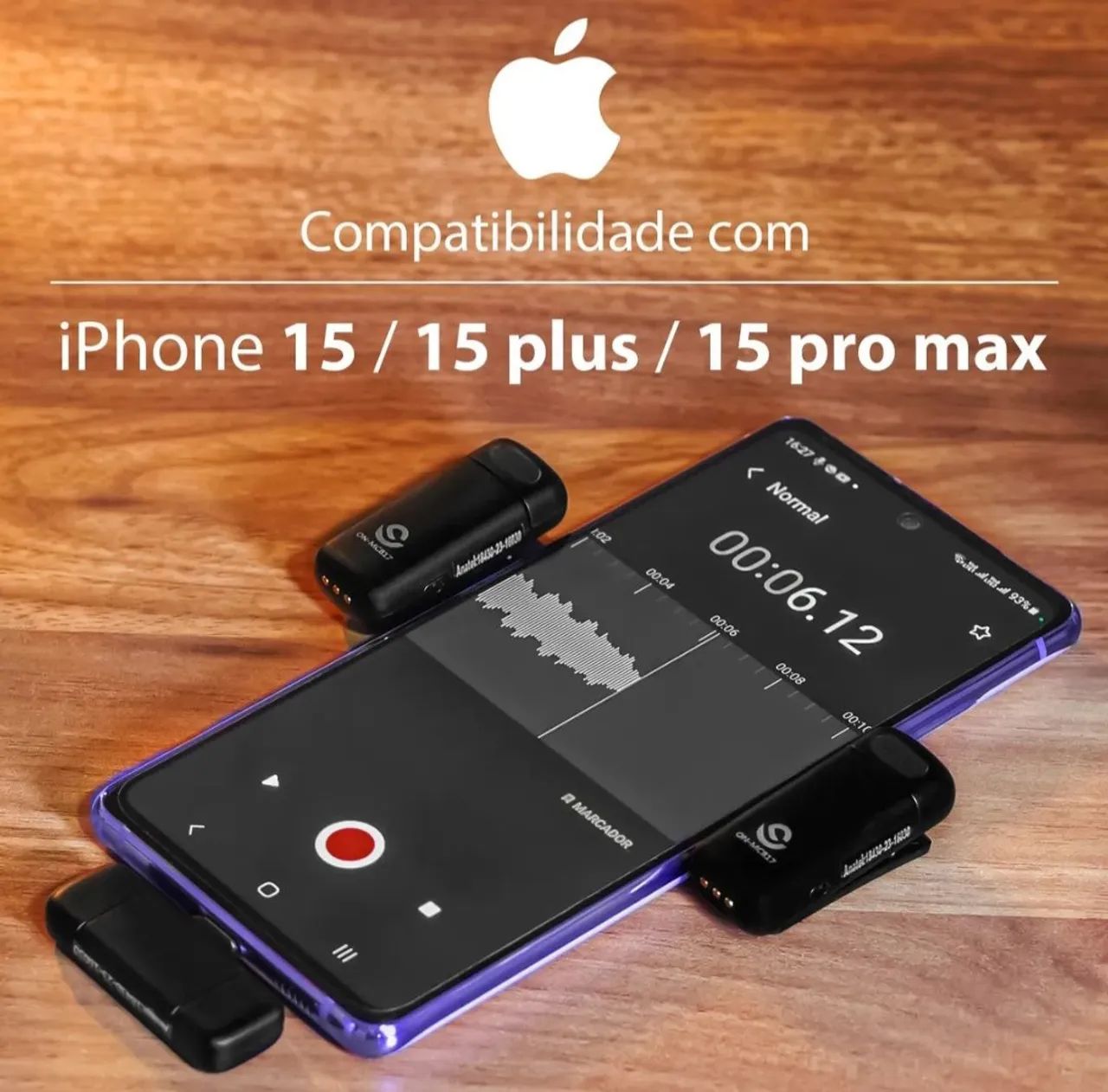 [USADO] Microfone Lapela Celular Sem Fio Bateria Profissional Usb Cor Preto - Foto 4