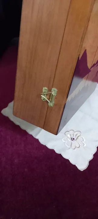 Antiga Caixa De Madeira Marchetada  - Foto 4