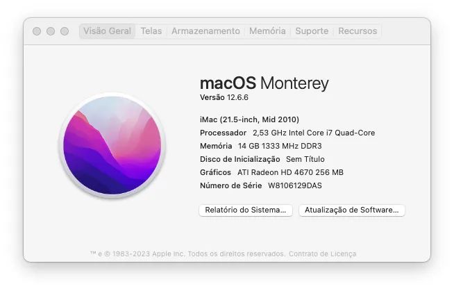 iMac 21.5 - Mid 2010 i7 2.53 14GB Teclado e mouse genérico Wifi - Foto 4