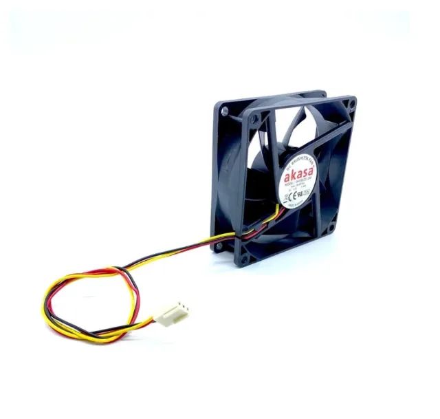Cooler Akasa 8CM 80x80x25 DFC802512M P/ Gabinete Conector 3 Pinos - Foto 3
