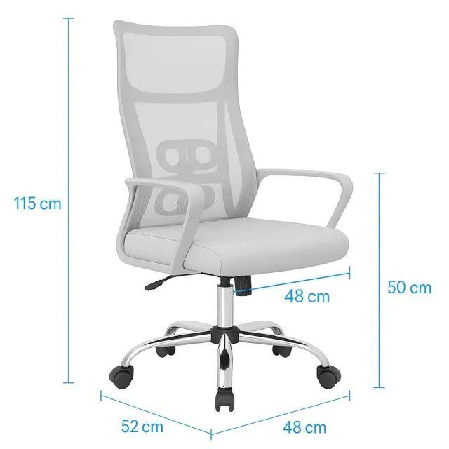Cadeira Escritório Tela NAVI Cinza Ergonômica Conforto Executivo Design Moderno 20081 - Foto 2