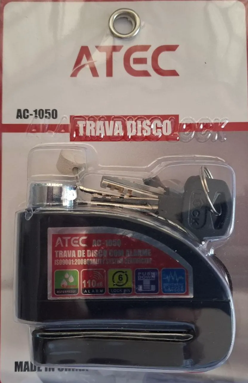 Trava Disco com Alarme ATEC AC-1050
