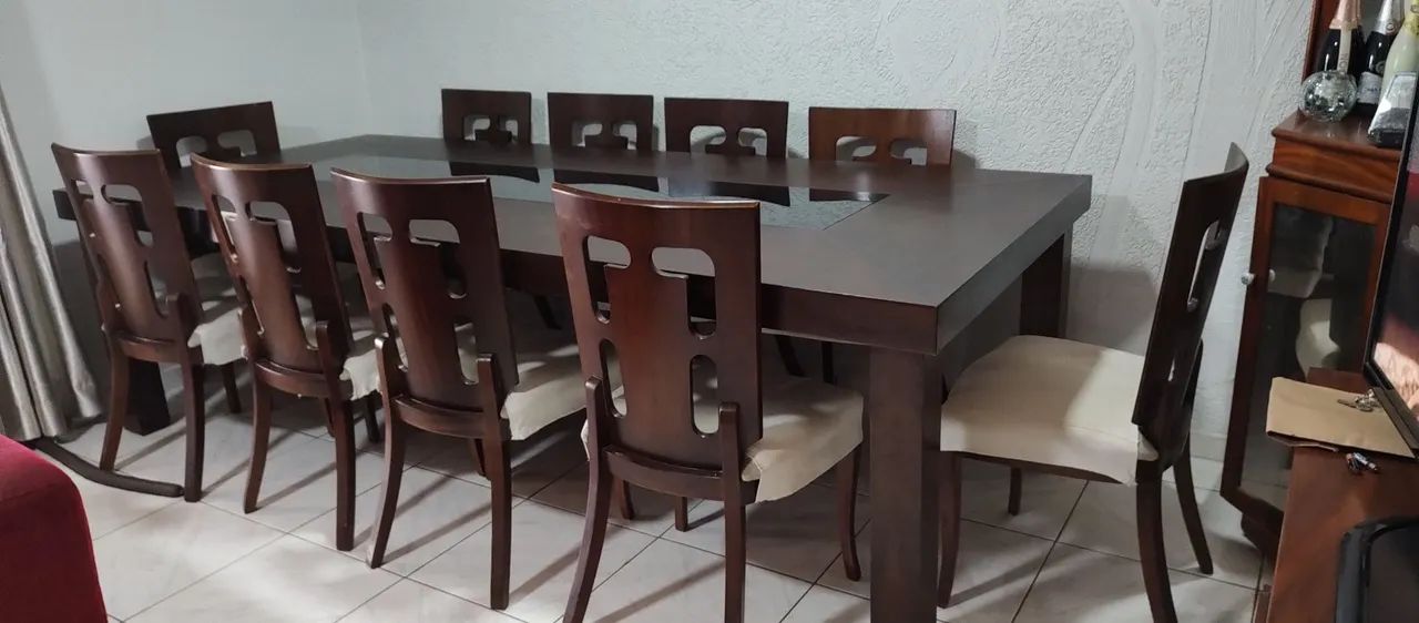 Mesa de jantar com 10 cadeiras65581380955521124