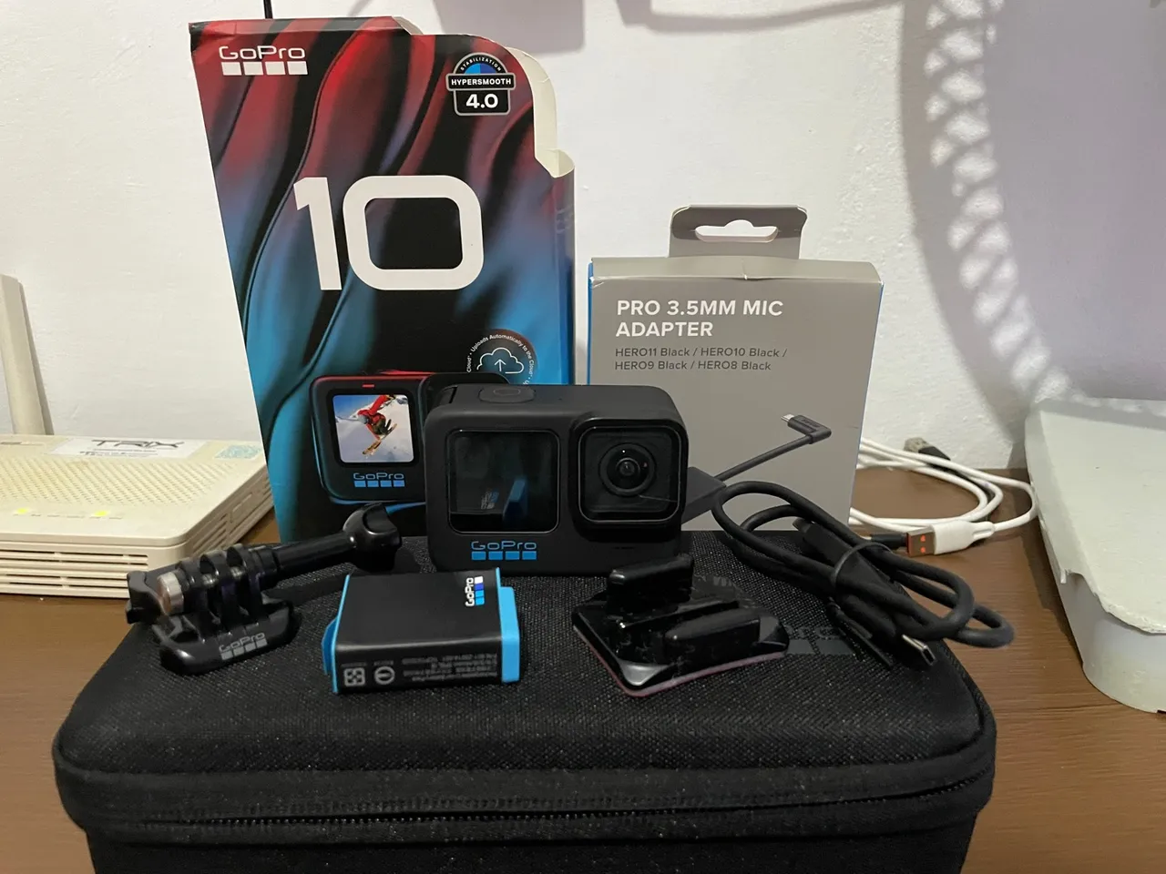 GoPro Hero 10 black + adaptador de microfone