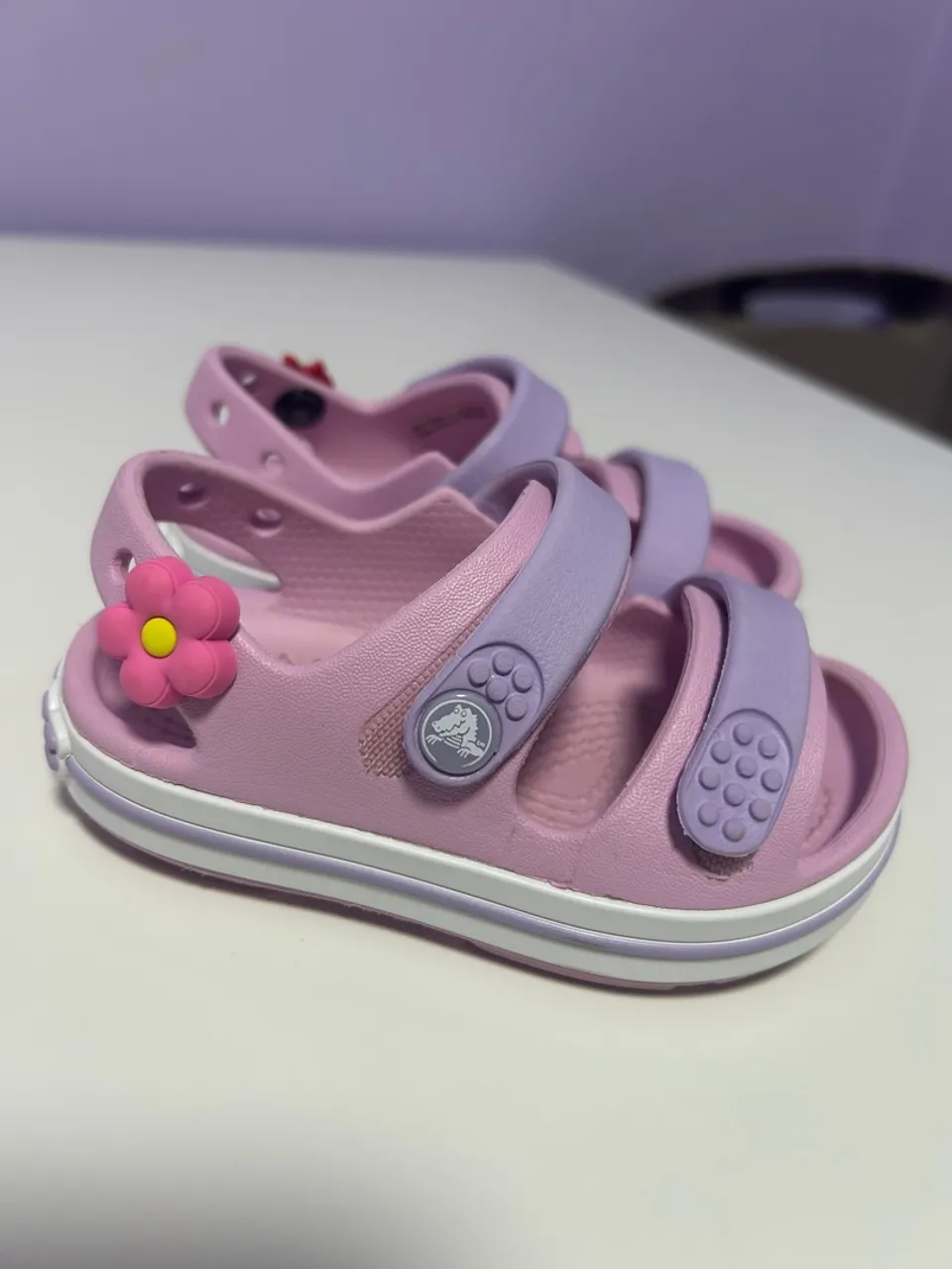 Sandália Crocs Infantil Rosa/roxo