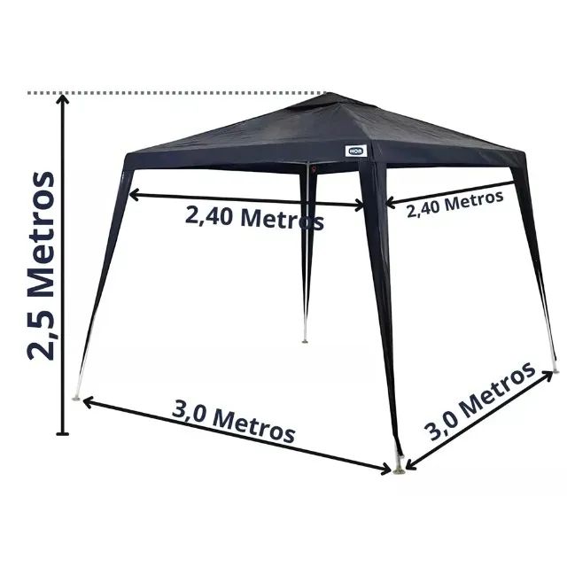  "Gazebo Ráfia Mor 3x3m - Proteção FPS 100, Resistente e Fácil de Montar para Praia, Jardi - Foto 4