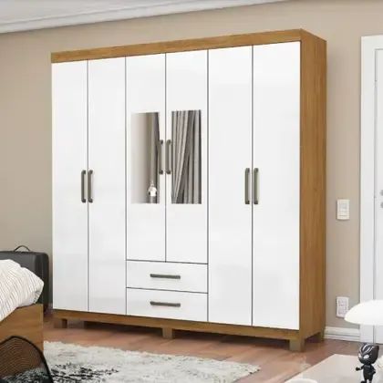 Guarda Roupa Casal Com espelho Carioca Móveis