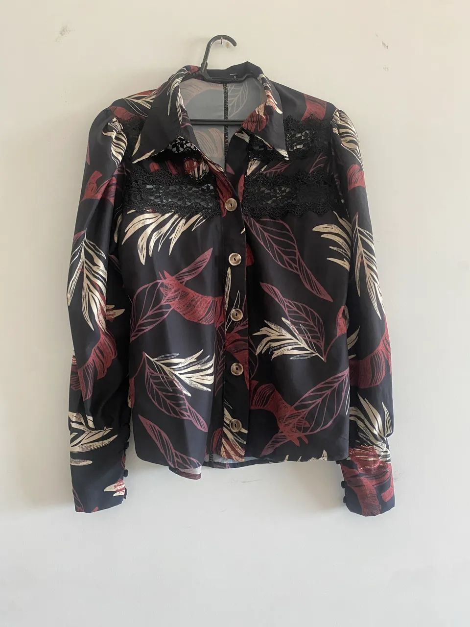 BLUSA SOCIAL FLORAL P/M - Foto 5