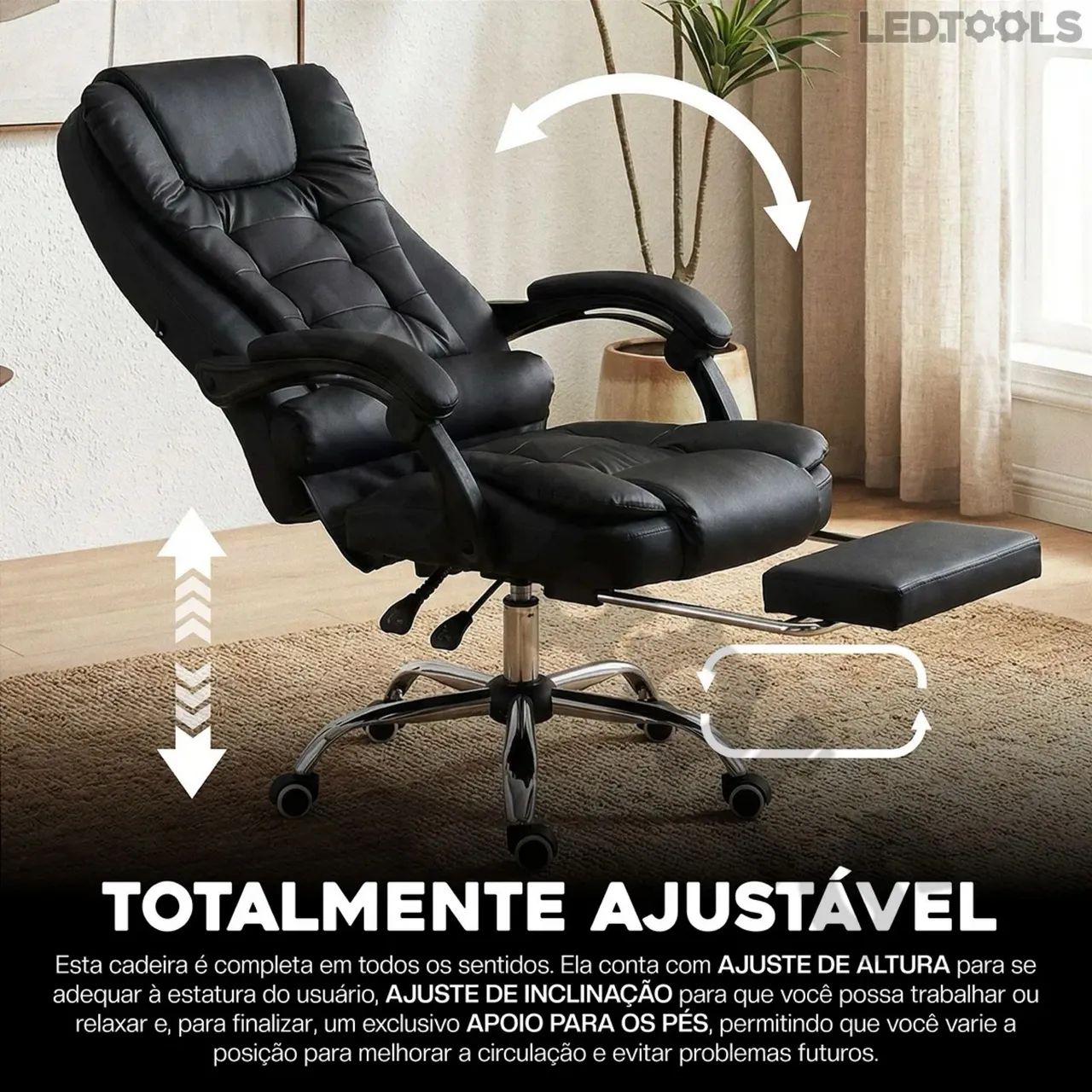 Cadeira de escritório com massageador 