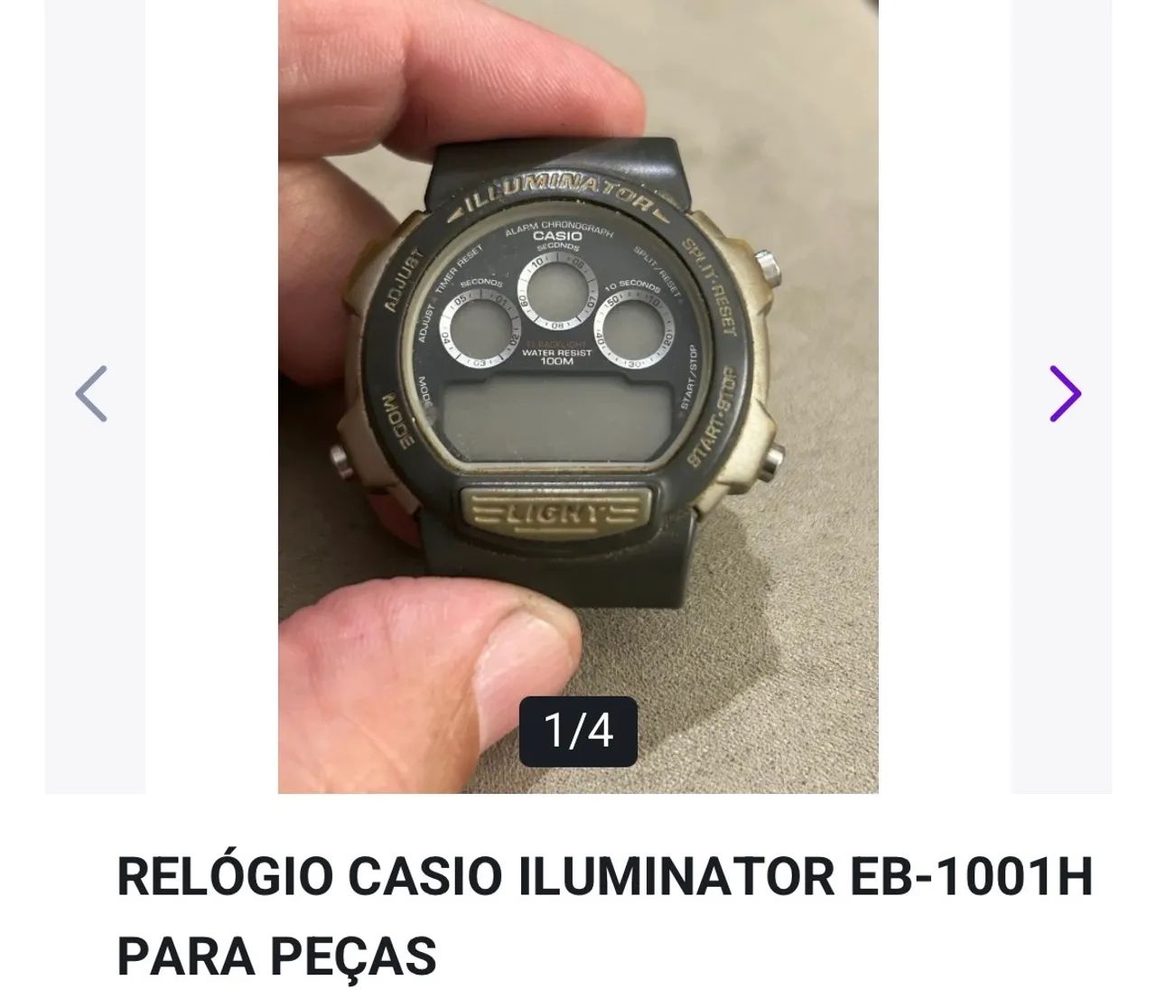 RELÓGIO CASIO ILUMINATOR EB-1001H PARA RETIRADA DE PEÇAS 