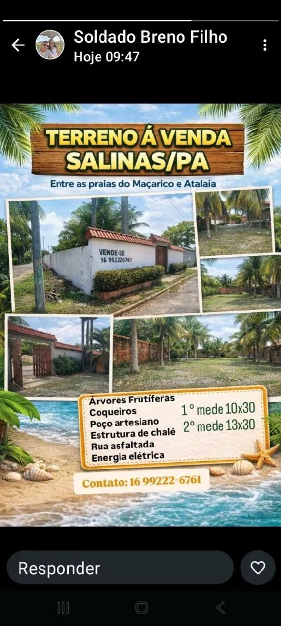 Área pronta pra investir.