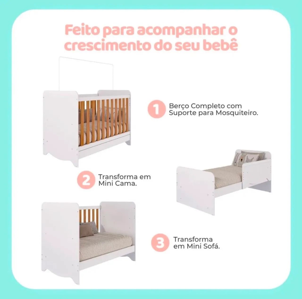 Berço Americano Ben 3 em 1  - Foto 2