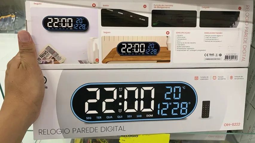 Relógio Digital de parede 38cm - Foto 2