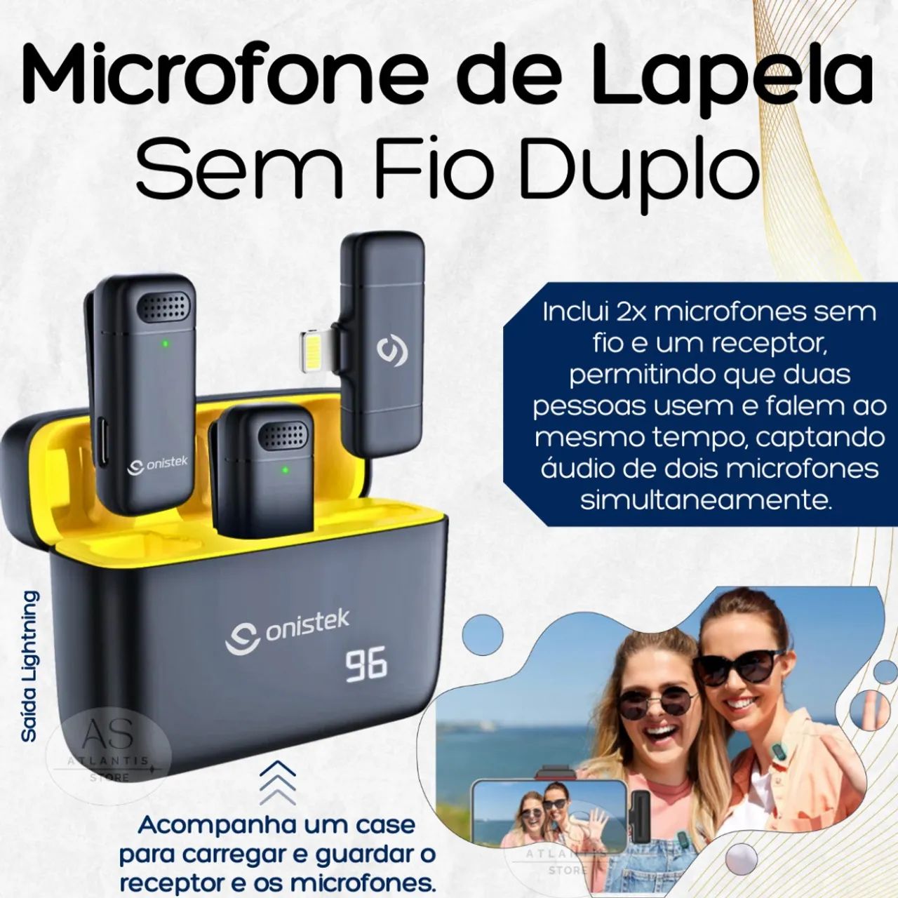 Microfone Lapela Duplo (entrega gratis)