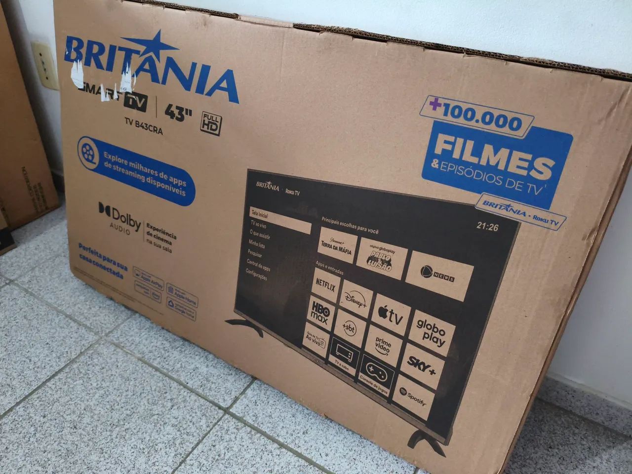 SMART TV BRITANIA 43" LACRADA COM NOTA E GARANTIA  - Foto 2