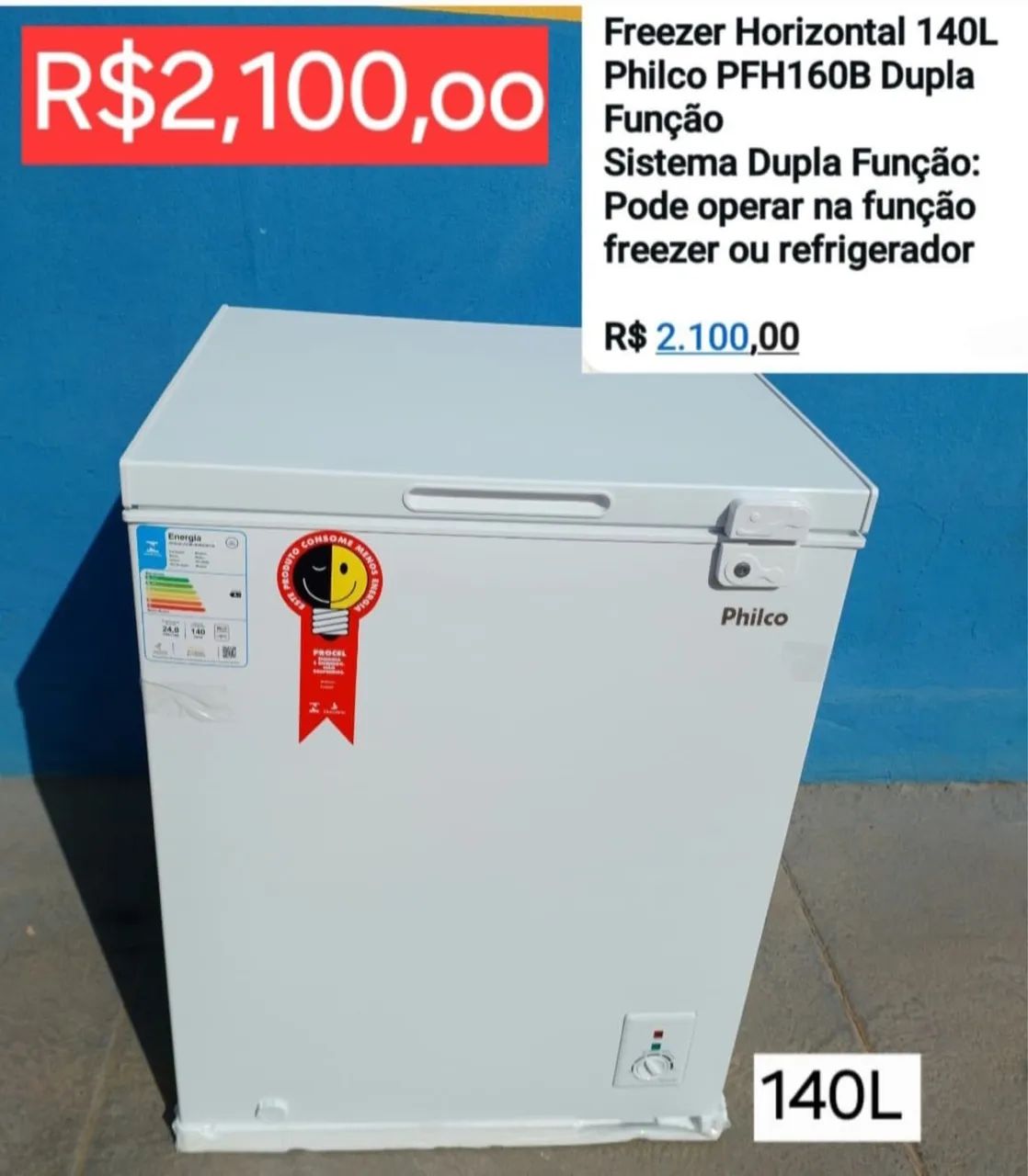 Frizer de 140  litros da Philco - Foto 2