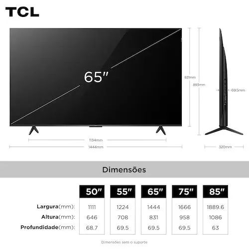 Smart TV 65' TCL QLED 4K Google TV - Foto 5