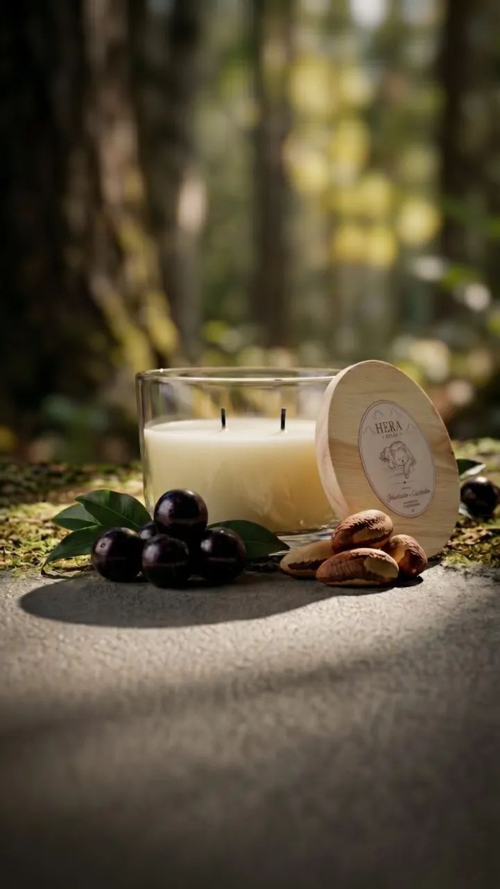 Vela Aromática Jabuticaba e castanhas