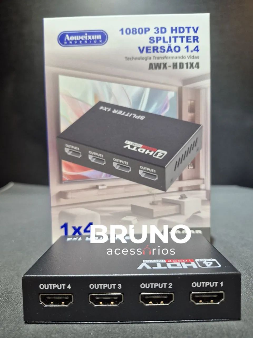 Splliter HDMI 4x1 