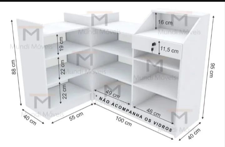 Balcão Estilo Vitrine 