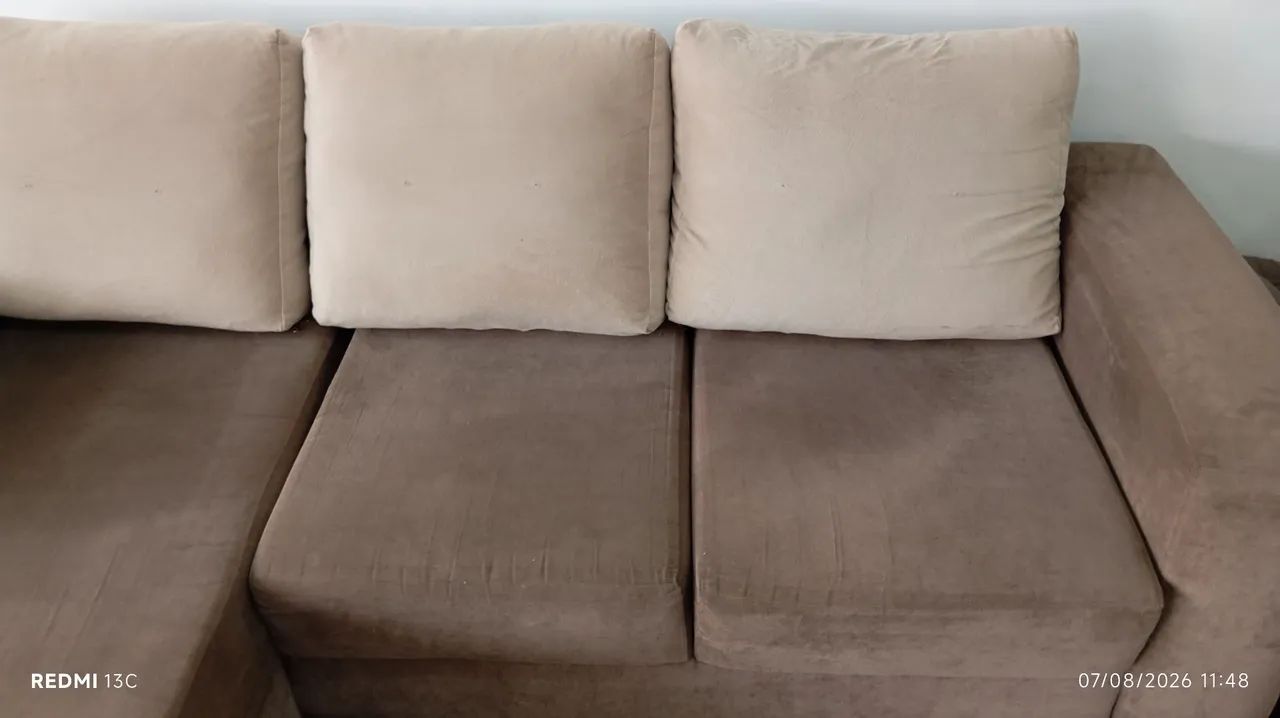 Vendo Sofá com dois lugares com chaise - Foto 3