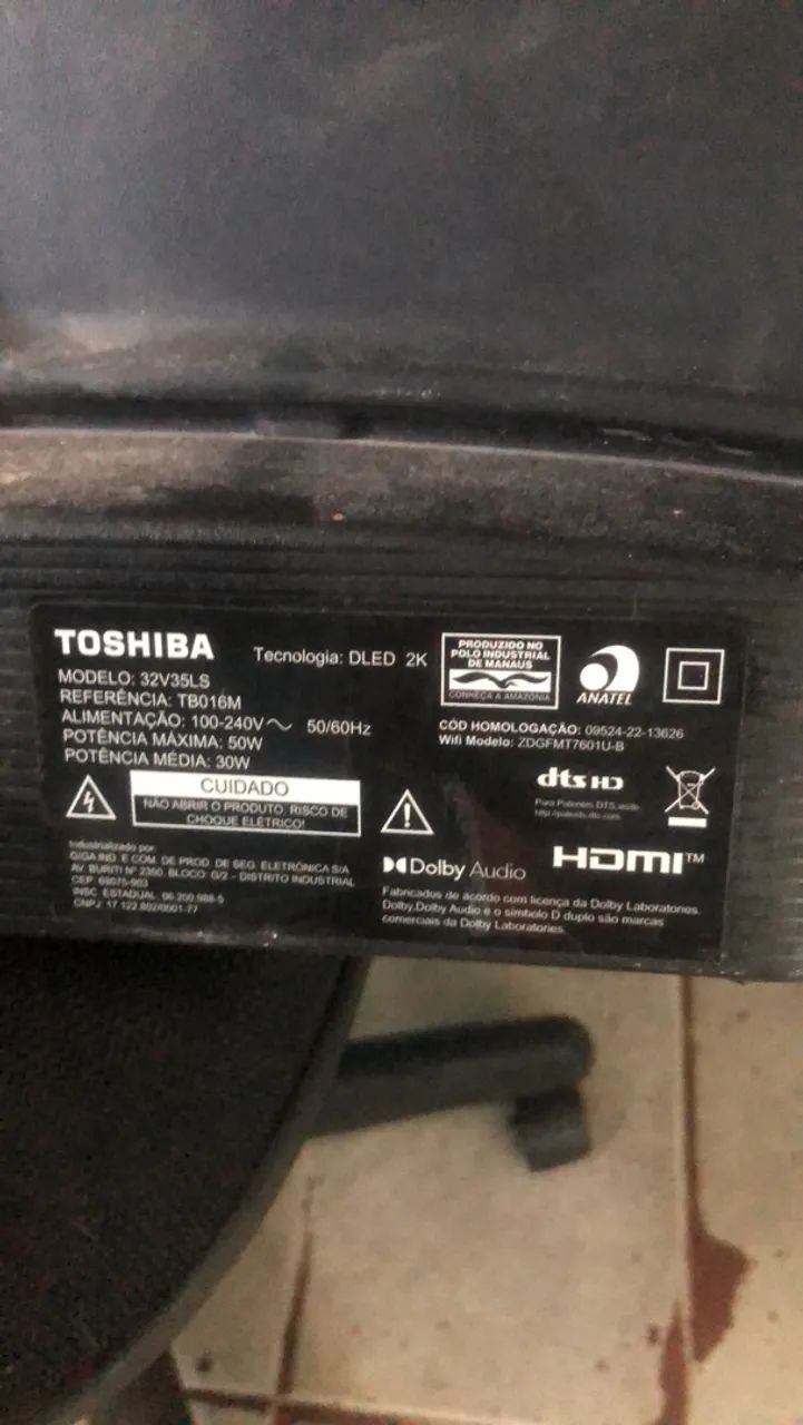 TV TOSHIBA 32 POLEGADAS PARA RETIRADA DE PEÇAS - Foto 2