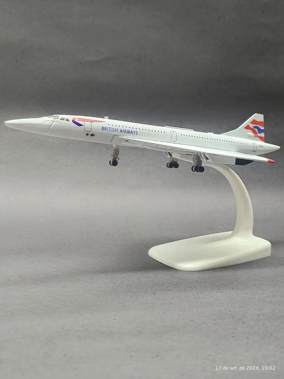 Concorde 16cm avião de ferro