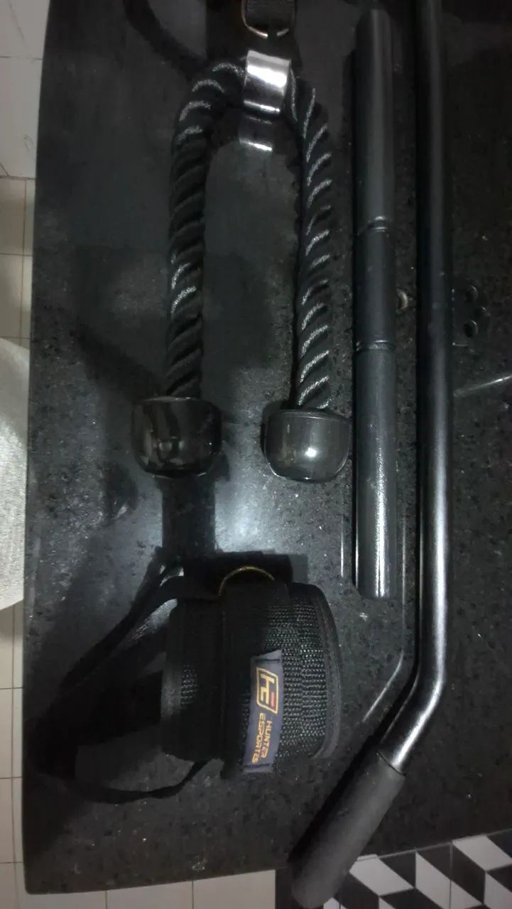 Kit Brarra curva , reta , corda triceps, caneleiras