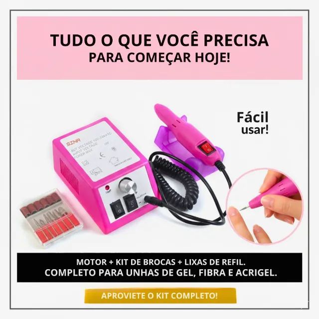 Lixa de Unha Elétrica Profissional 220V +  Brocas _ BE06