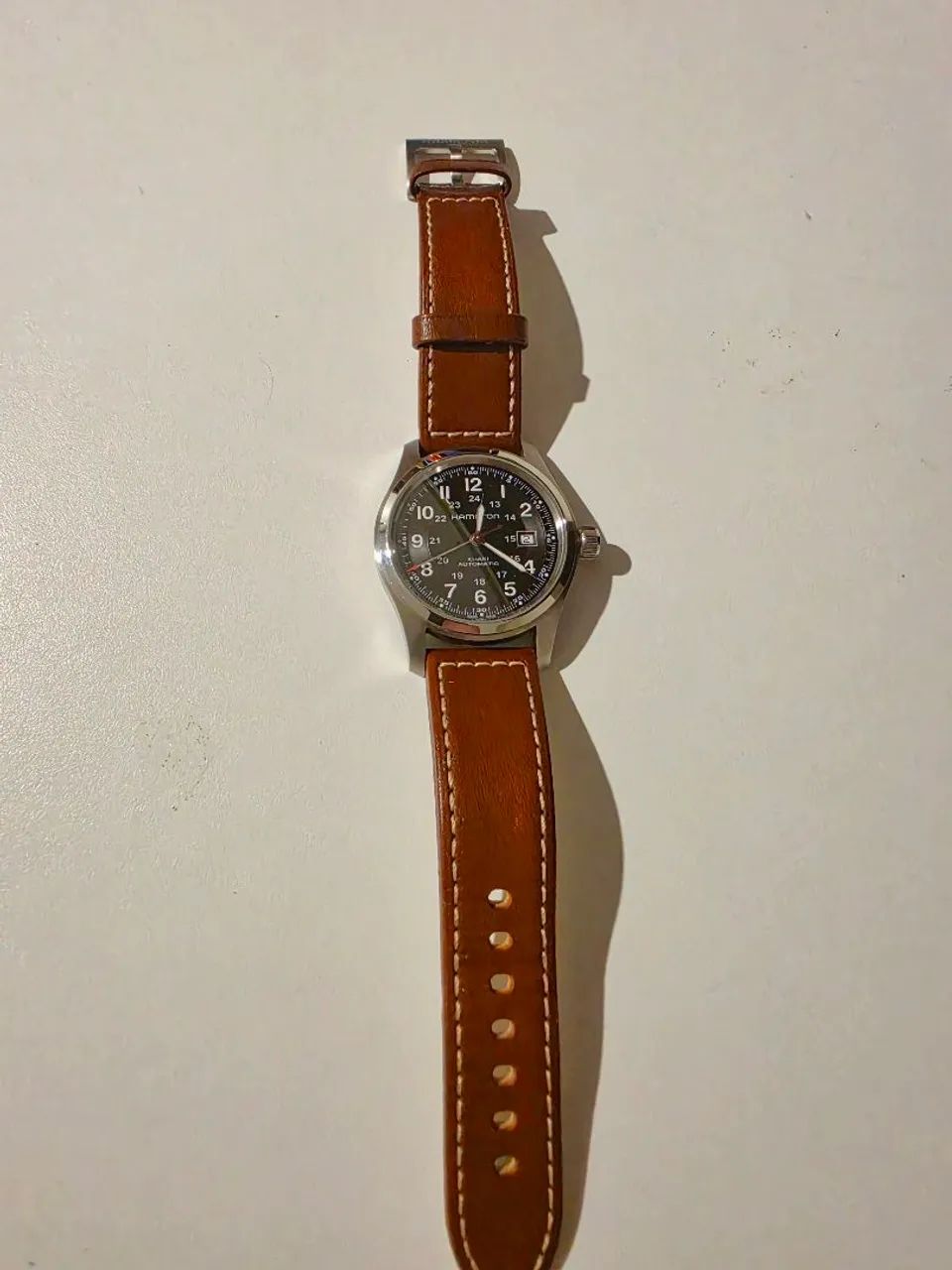 Hamilton Khaki Field Automatic 42mm - Caixa e Documentos + 2 Pulseiras Extra