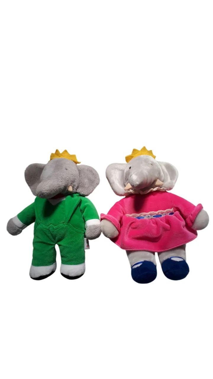 Elefantes Babar & Celeste - Pelúcia Maritel
